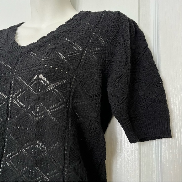 NWT Philosophy Republic Clothing Black Crochet Top for Women Small - Picture 3 of 13